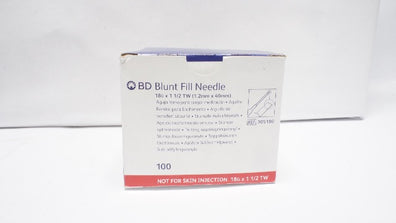 BD 305180 Blunt Fill Ndle 18G x 1 1/2inch - Box of 100